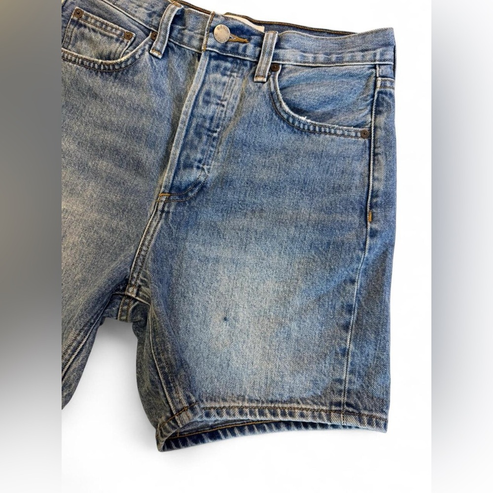 Denim Forum The Joni Mid Length Short High Rise Denim Shorts 25 - Picture 6 of 16